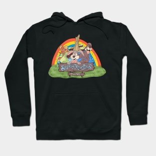 Vintage 80s Splash Mountain Rainbows Garden Hoodie